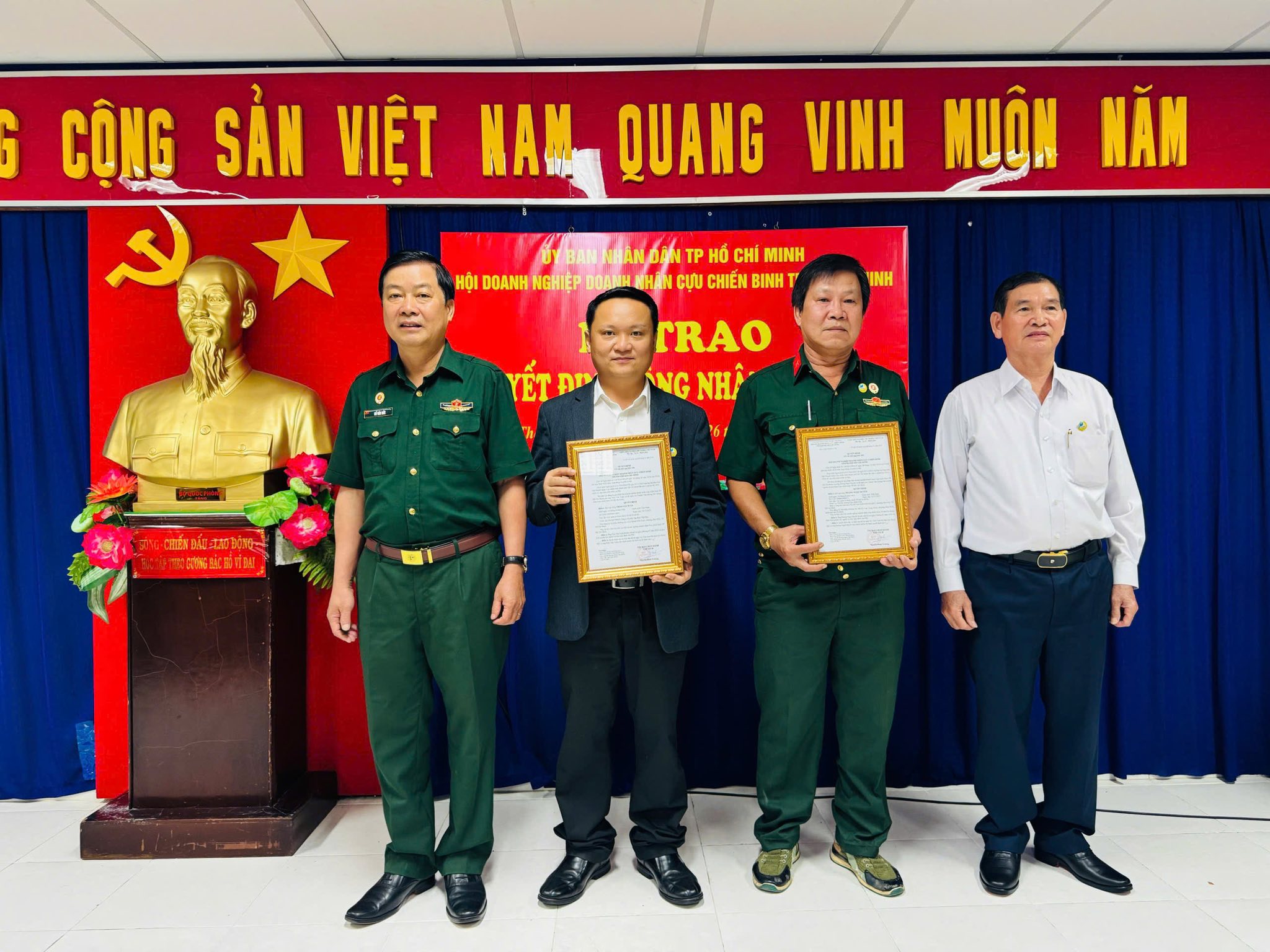 Lễ công nhận hội viên Hội Doanh nhân CCB TP Hồ Chí Minh đối với Chủ tịch Tập đoàn Thái Bảo